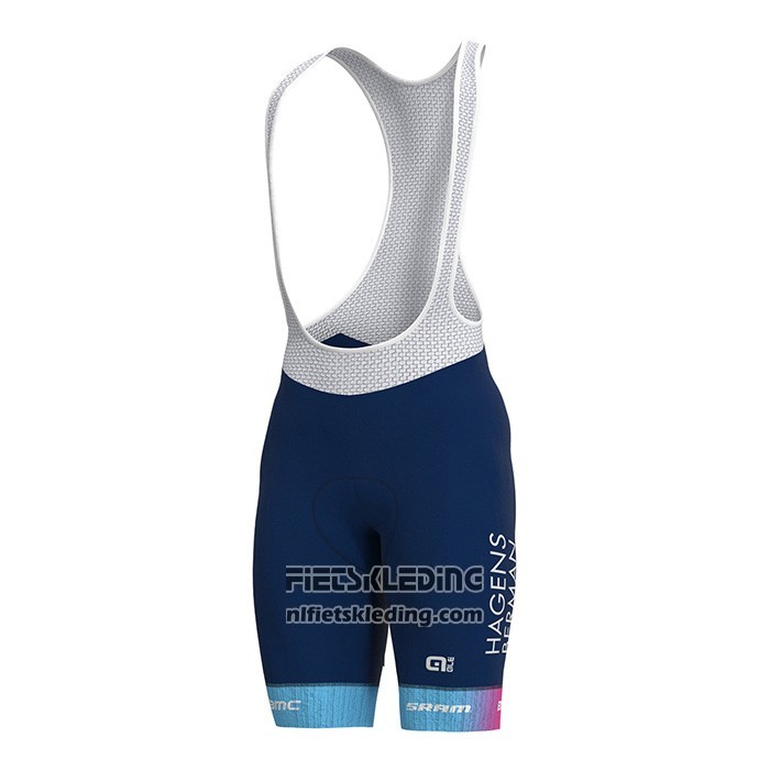 2022 Fietskleding Hagens Berman Axeon Fuchsia Azuur Korte Mouwen en Koersbroek